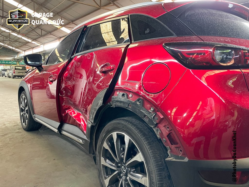 MAZDA CX3 ĐỎ - TAI NẠN ĐẦU, HÔNG XE, CỬA SAU LÁI QUANGDUCAUTO Khải Phục hồi (20).jpg