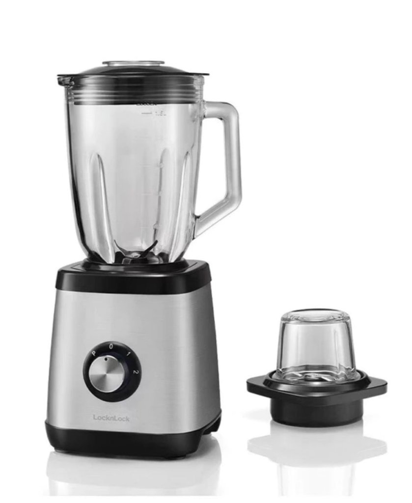 Máy xay sinh tố cối thuỷ tinh 600W LocknLock Power Blender EJM366SLV1.jpg
