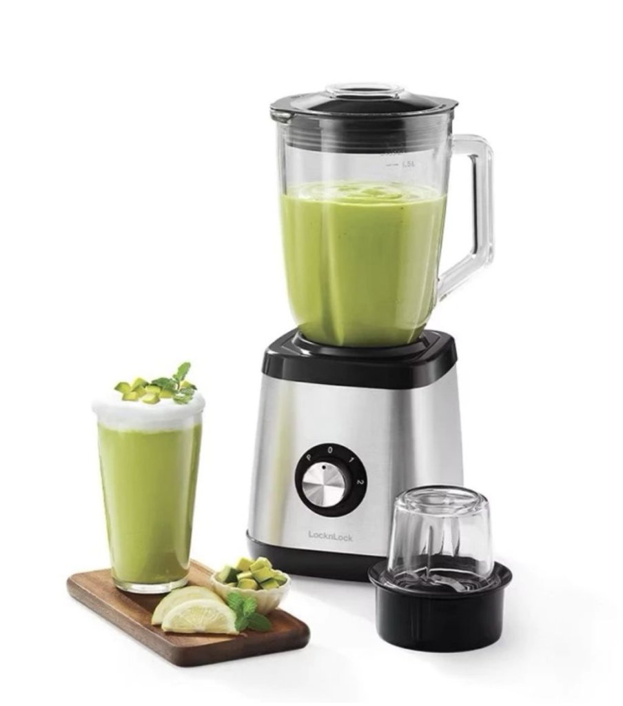 Máy xay sinh tố cối thuỷ tinh 600W LocknLock Power Blender EJM366SLV10.jpg