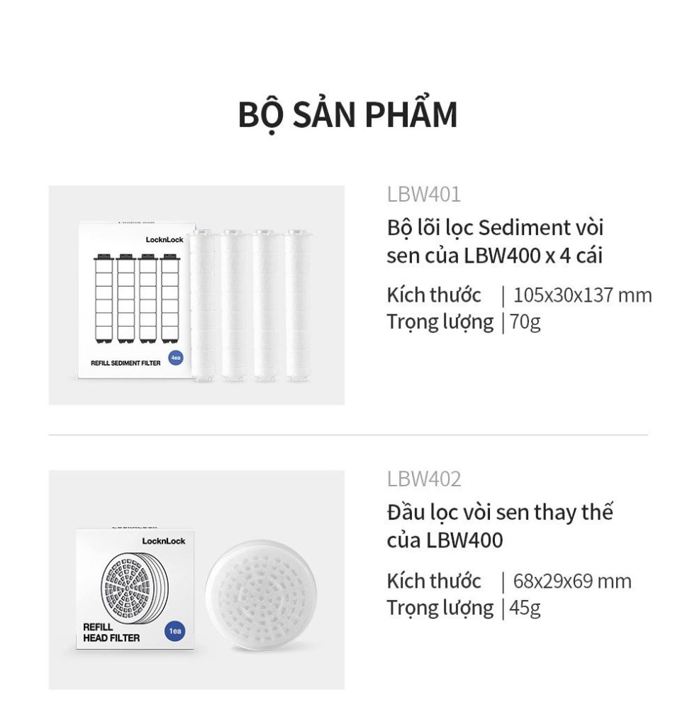Đầu vòi sen tăng áp, lọc nước LocknLock LBW400 - Made in Korea17.jpg