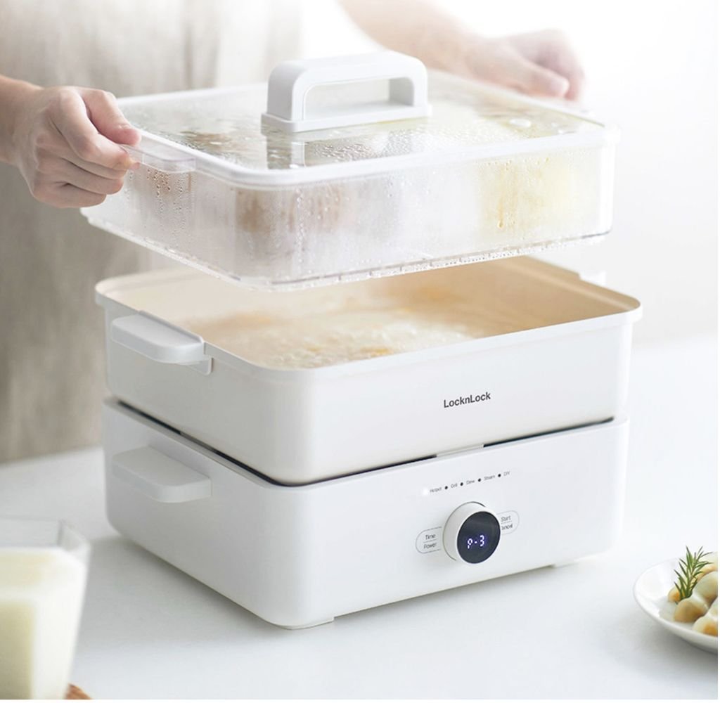 Nồi lẩu điện đa năng 4.5L 1500W Bianco Electric Multicooker Locknlock EJP154IVY.jpg