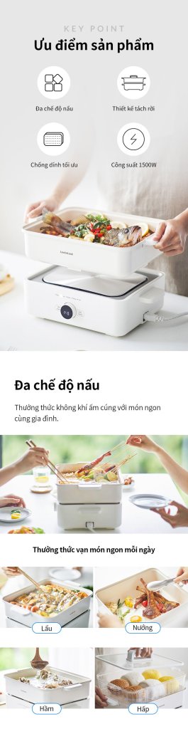 Nồi lẩu điện đa năng 4.5L 1500W Bianco Electric Multicooker Locknlock EJP154IVY6.jpeg