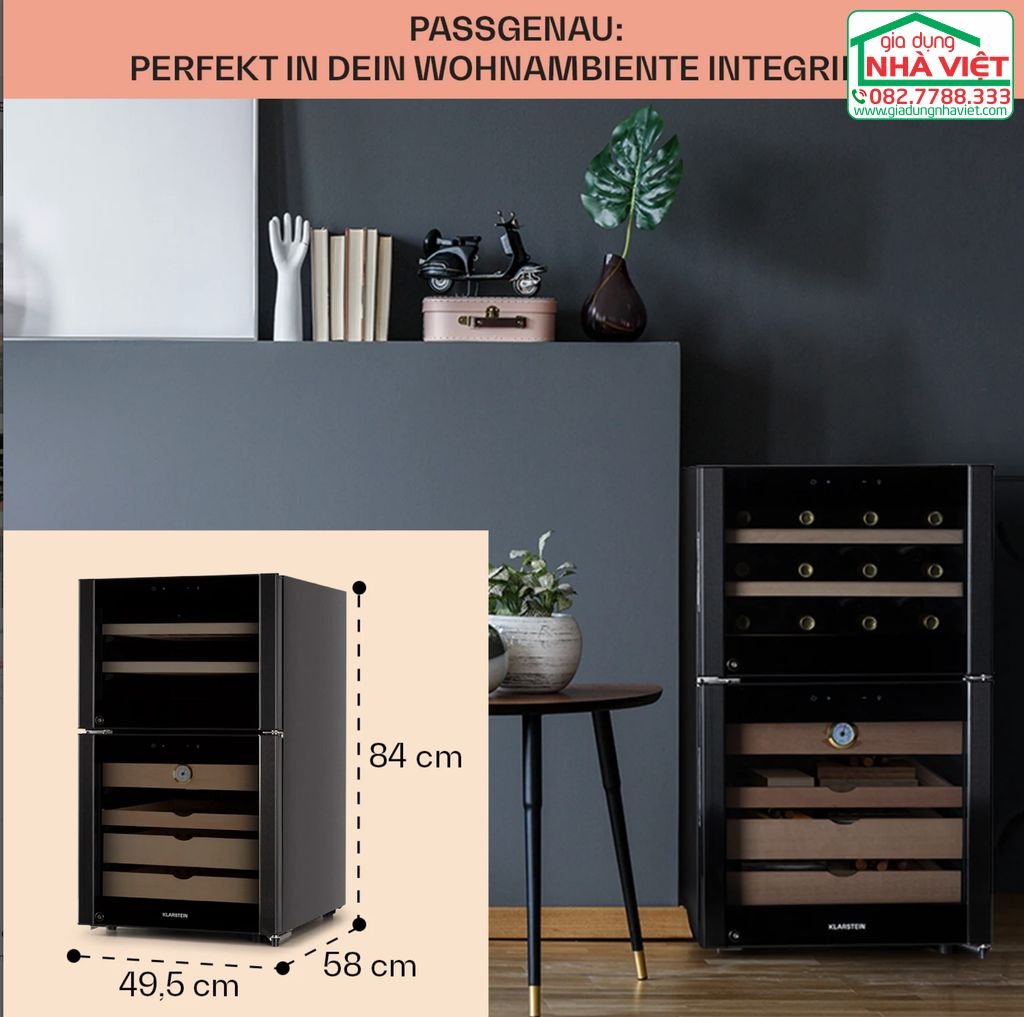 Tủ bảo quản rượu vang Klarstein El Dorado 108L-2.jpg