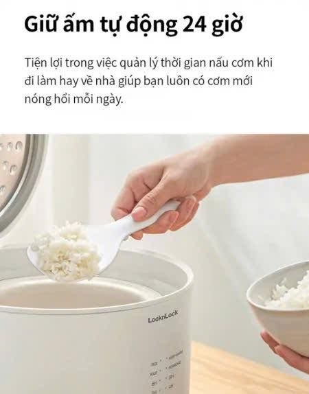 Nồi cơm điện Donggeurami 400W, 1.0L LocknLock EJR334IVY3.jpg