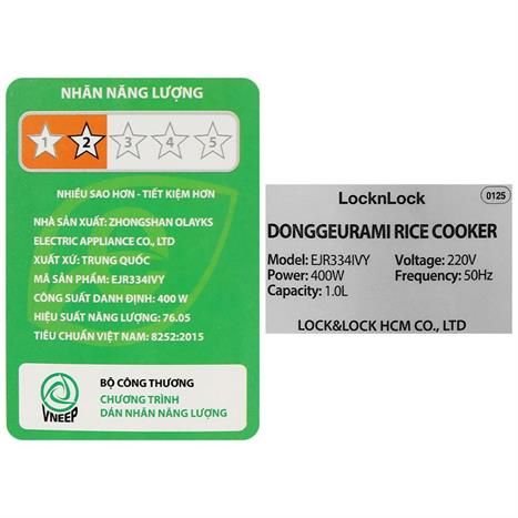 Nồi cơm điện Donggeurami 400W, 1.0L LocknLock EJR334IVY14.jpg