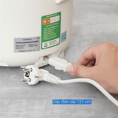 Nồi cơm điện Donggeurami 400W, 1.0L LocknLock EJR334IVY13.jpg