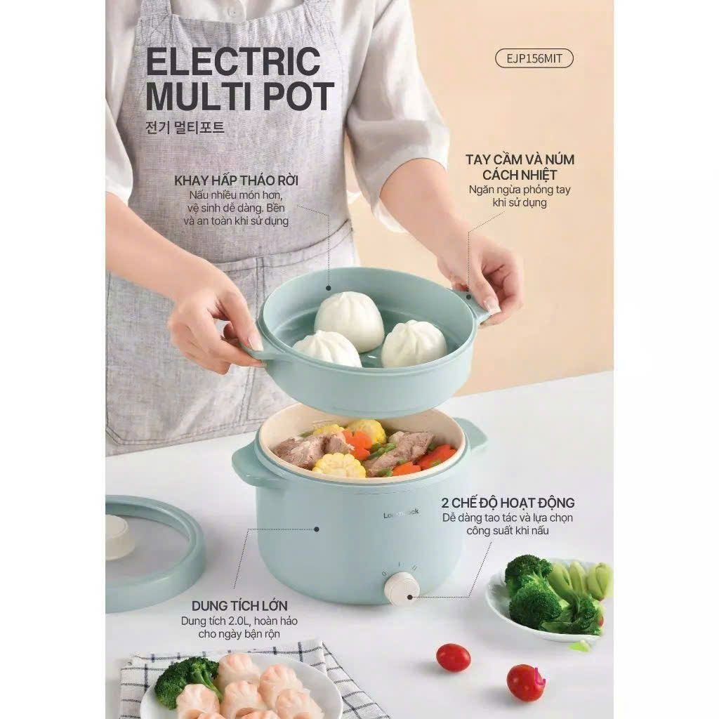 Nồi điện đa năng 2L Electric Multipot có xửng hấp LocknLock EJP156MIT11.jpg