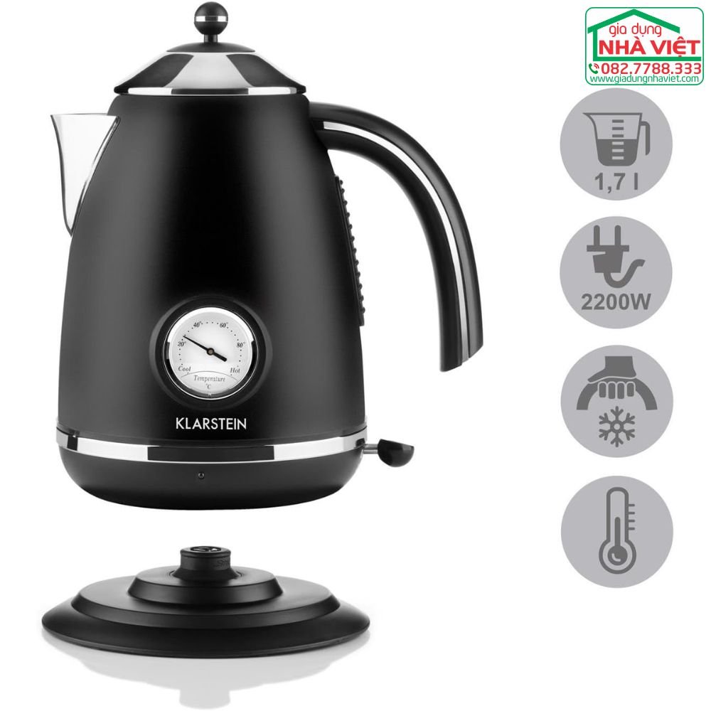 Ấm siêu tốc 1.7L 2200W Klarstein Aquavita màu đen5.jpg