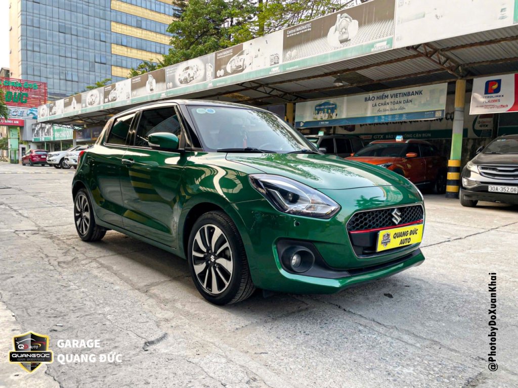 SUZUKI SWIFT -  ĐỔI MÀU TỪ XÁM SANG XANH LÁ TRỪ NÓC KHAIPHUCHOI QUANGDUCAUTO (45).jpg