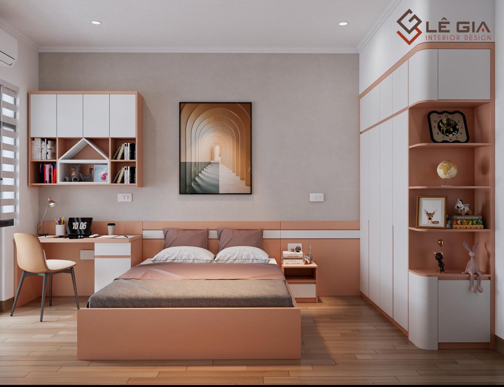 4. thiết kế nội thất nhà phố chị hồng tuyên quang - Phòng ngủ con gái (1).jpg