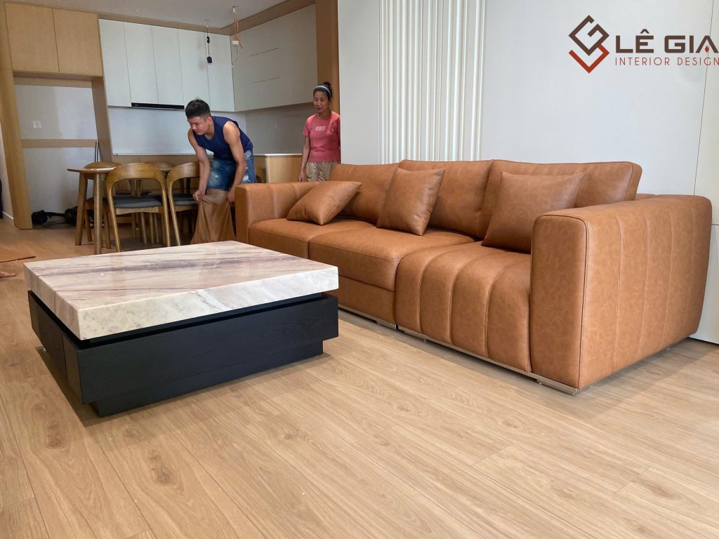 Ảnh chụp thực tế sofa da nỉ phòng khách cao cấp dáng l và văng (740).jpg