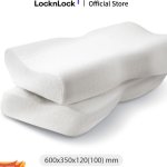 Gối Memory Foam 2 đầu thấp cao tốt cho đau cổ vai gáy LocknLock HLW1131.jpg