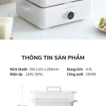 Nồi lẩu điện đa năng 4.5L 1500W Bianco Electric Multicooker Locknlock EJP154IVY8.jpeg